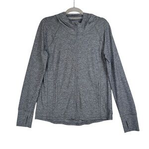 Athleta Pacifica Illume Upf Relaxed Jacket Grey Heather Beach Size Medium